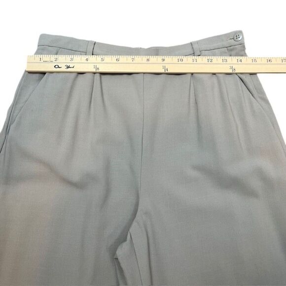 Giorgio Armani Linen Silk Blend Dress Slacks Light Gray Pockets Side Zip Size 42 - Picture 6 of 13